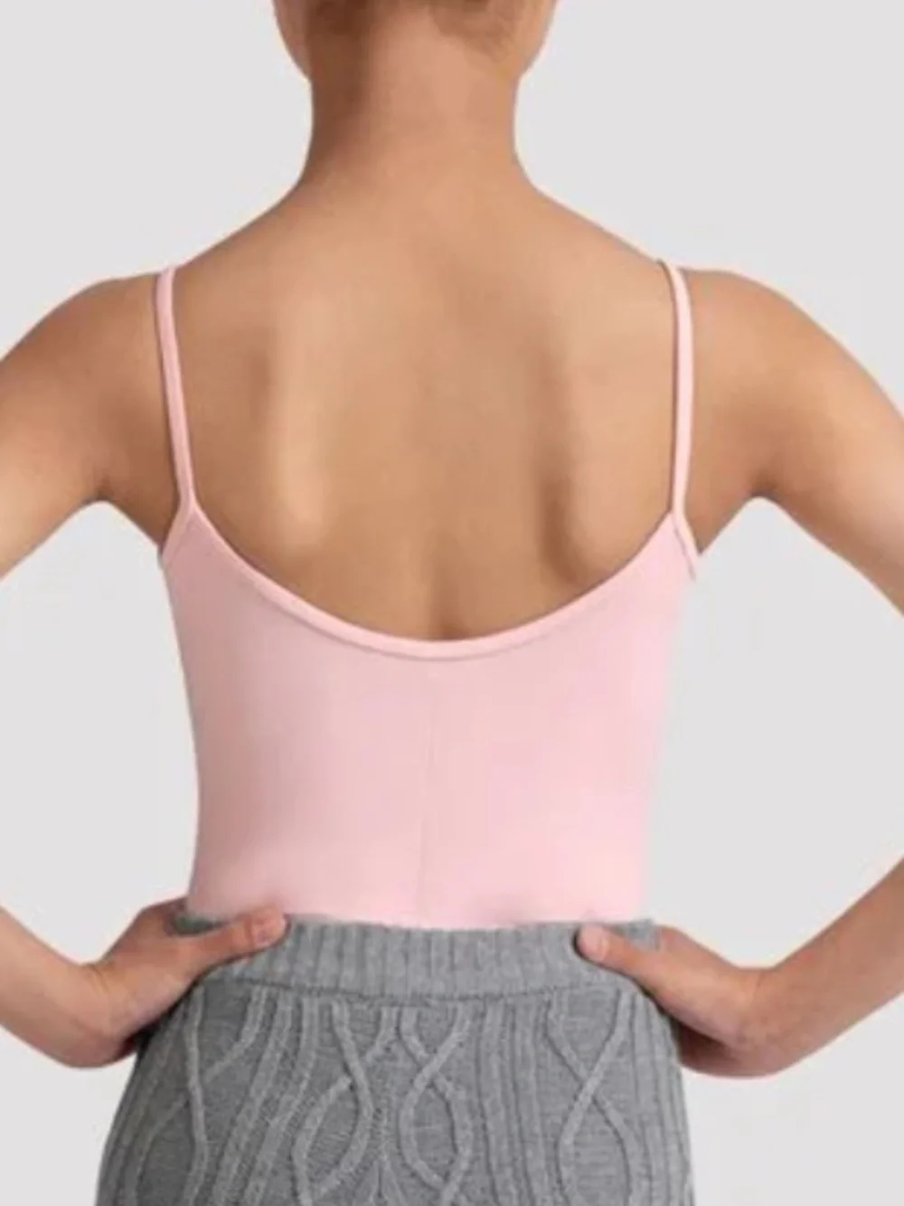 BLOCH Girls Cotton Camisole LEOTARD LIGHT PINK 6x / 7 NEW